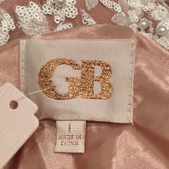 NWT Gianni Bini Nude Tulle Pearl Beaded Dress Sz 1 - Picture 11 of 12